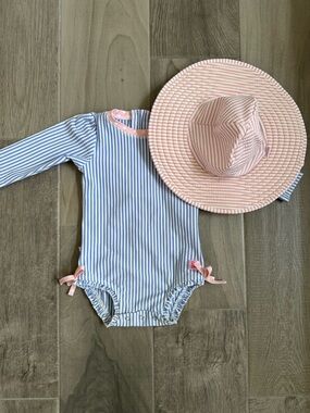 Ruffle Butts Bathing Suit and Hat